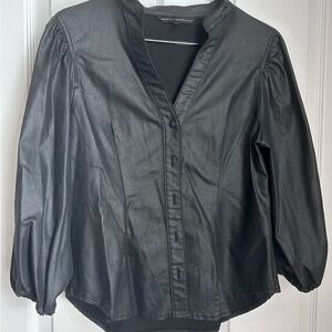 White House Black Market Elegant Black Blouse